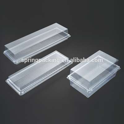 Spring Packing factory log APET RPET cake boxes loaf  dessert container patisserie  PET plastic packaging box